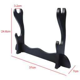 Grande espada expositor titular 1/2 camada de madeira samurai espada desktop rack exibição para katana wakizashi tanto varinha organizador - Image 3