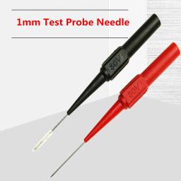 10 pçs 1mm sonda de teste agulha multímetro punctura inoxidável volta sonda pino multímetro osciloscópio caneta teste com 4mm soquete banana - Image 6