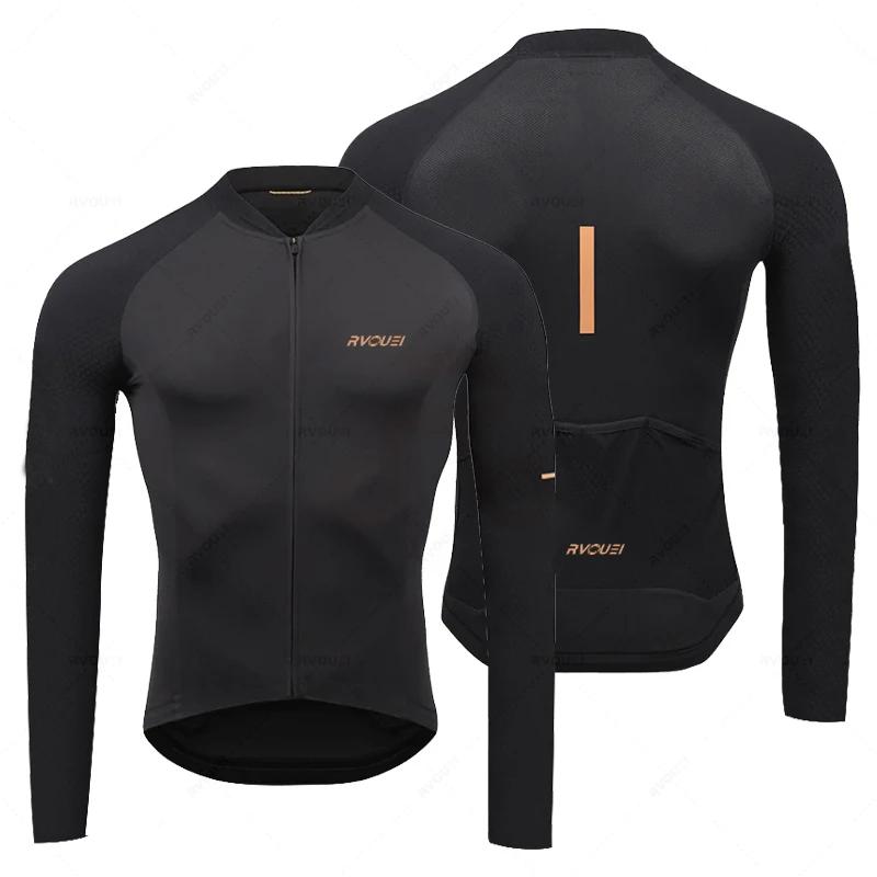 Rvouei conjunto de camisa de ciclismo de manga longa respirável calças bib ropa maillot ciclismo roupas de bicicleta mtb uniforme roupas masculinas - Image 1