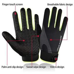 Luvas de ciclismo de dedo completo para homens, tela sensível ao toque, motocicleta, bicicleta, MTB, bicicleta, ginásio, treinamento, ao ar livre, mão de pesca - Image 2