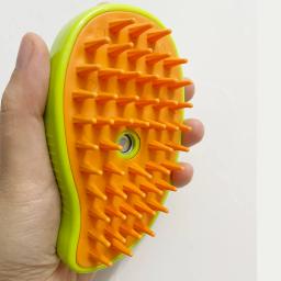 Escova de vapor elétrica para animais de estimação, cão e gato Spray de água, Kitten Pet Comb Depilação macia de silicone Escova de cabelo de banho - Image 2
