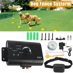 Sistema eletrônico de vedação Pet, cerca elétrica do cão de contenção, colar do treinamento do cão, impermeável som choque colarinho, Pet acessórios - Image 1
