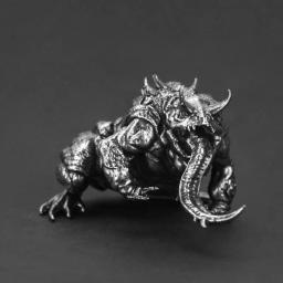Metal monstro samurai estatueta figura, metal armadura brinquedo, DIY estatuetas miniaturas, soldados vintage modelo estátua decoração - Image 2