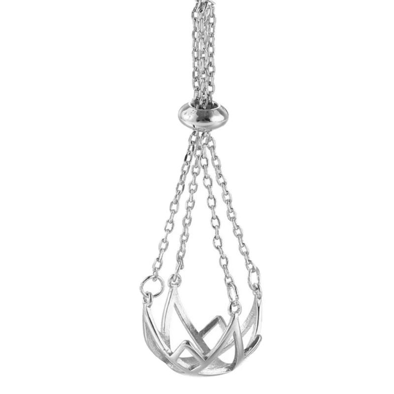 Elegant Pearls Stone Holder Bracket, Gaiola Pingente Ajustável para Colar DIY, Saco Acessórios e Sachet Pingentes Charme - Image 1