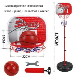 Aro de basquete ajustável, 34*170cm, rack de suporte para 1-14 anos, crianças, bebês, esporte interno e externo, bola de encosto, brinquedo de tiro, crianças - Image 6