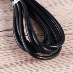 Pular corda preto cabo de aço ajustável premium rolamentos de esferas alças confortáveis suave rotação esportes pular corda casa - Image 2