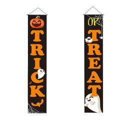 Halloween Porta Porch Sinais, Outdoor Indoor Hanging Banner, Sinais De Boas-Vindas, Truque Ou Deleite, Dons, Festa, Decoração De Casa - Image 4