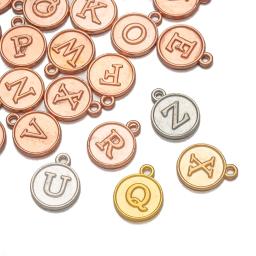 Alfabeto Encantos Letra para Fazer Jóias, Pingente para DIY, Pulseira Inicial, Colar, Brinco, Artesanato, Suprimentos de Material, 26PCs - Image 5