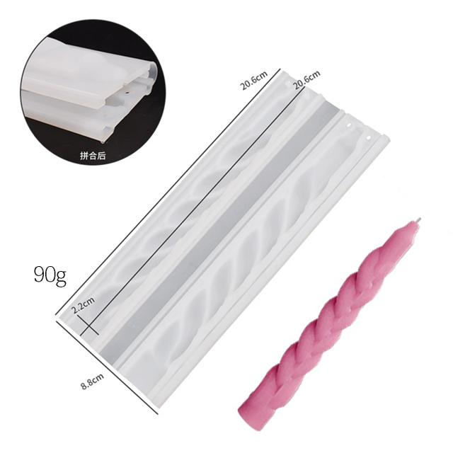Molde de Silicone Espiral Longo para Velas e Resina - DIY Geométrico para Presentes Artesanais e Decoração Romântica de Casa