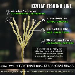 FishTrip-Trançado Kevlar Fishing Line, Kite String, Corda Universal ao ar livre, Rosca de alta resistência, 50 a 5000lbs, 50 a 5000lbs - Image 4