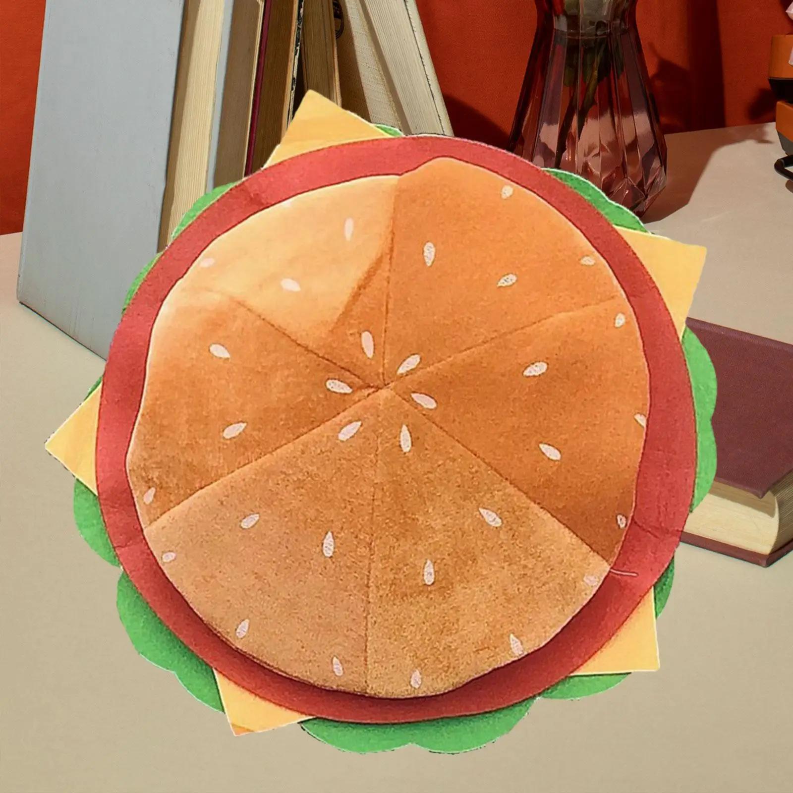 Chapéu de hambúrguer engraçado para crianças e adultos, decoração única, cocar, vestir, acessório do traje, vestido extravagante, favor de festa de aniversário, festival - Image 1