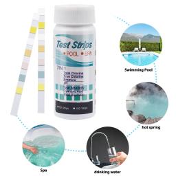 7 em 1 tiras de teste para o aquário/tanque de peixes/piscina/spa qualidade da água 50 pcs100 pces cloro/ph/bromo medem o papel - Image 4