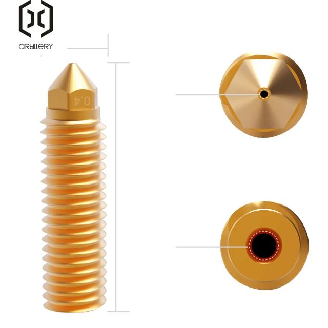 Impressora 3D Cascavel X3X4Plus Pro com Bocal de Latão Vulcão para Alta Temperatura (0.2 a 1.0 mm)