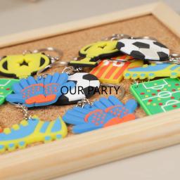 Sports Football Tema Keychain para Crianças, PVC Chaveiros, Futebol Mochila, Pingente De Brinquedo, Favores De Festa De Aniversário, Pinata Fillers, Goodie Bag, 12Pcs - Image 4