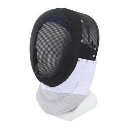 Capacete protetor de esgrima com babador acolchoado, Máscara Esgrima Sports, Equipamento protetor para prática diária e competição, Preto - Image 1