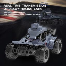 Carro rc com câmera lcd remoto fpv transmissão em tempo real de alta velocidade 2.4g carro de controle remoto bate-papo de voz brinquedos para crianças adultos - Image 2