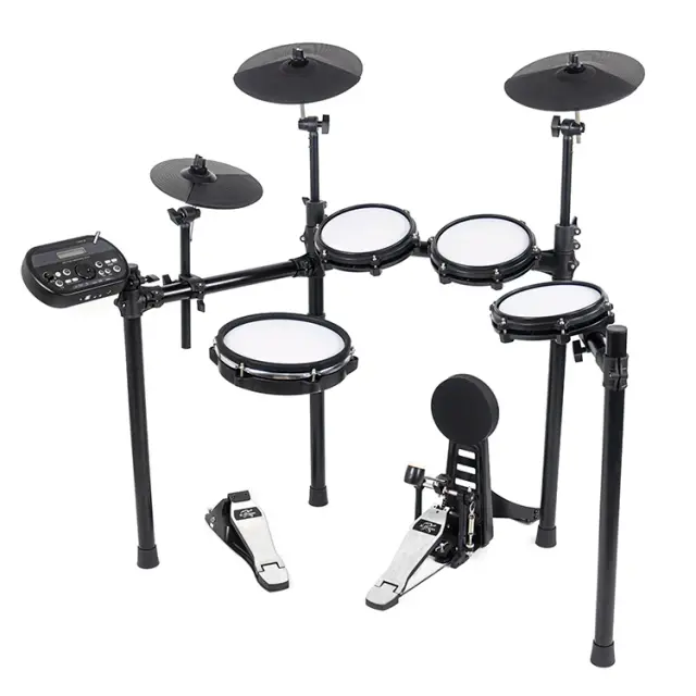 Kit de Bateria Eletrônica Profissional Full Mesh Jazz Drum para Bateristas