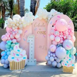 Macaron Arco Íris Balão Garland Arch Kit, Meninas Pastel, Decoração do Casamento, Feliz Aniversário, Balões Rosa, Baby Shower, Presente Kid - Image 5