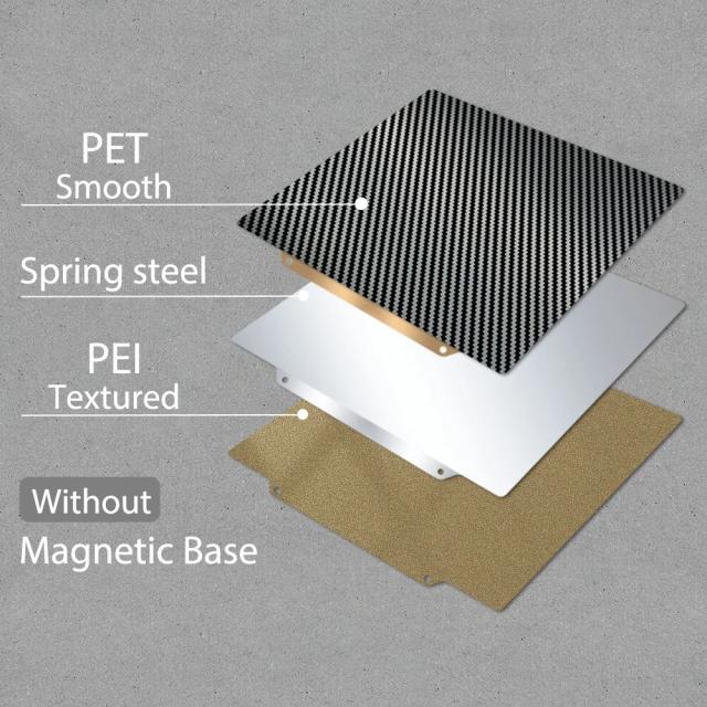 Placa de Construção Dupla Face PEI PET com Atualização em Fibra de Carbono para Flyingbear Ghost 5