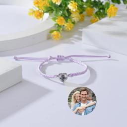 Pulseira Foto Projeção personalizado, Imagem do Coração, pulseiras personalizadas, eu te amo presente, 100 Idiomas - Image 3