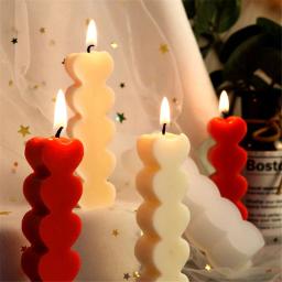 Molde de vela em forma de coração para festa de casamento Molde de cilindro claro DIY jantar vela fazendo velas artesanais 5 estilos - Image 2