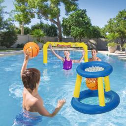 Jogo inflável da virola do anel, aro de basquete flutuante, brinquedo interativo do esporte da água, favor do partido, divertimento da praia, acessório da piscina - Image 5