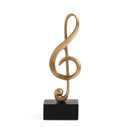 Estatueta De Nota Musical De Resina, Estatueta De Arte Decorativa, Artesanato Dourado, Sala De Estar, Armário De Vinho, Enfeites De Mesa, Decoração De Casa - Image 4