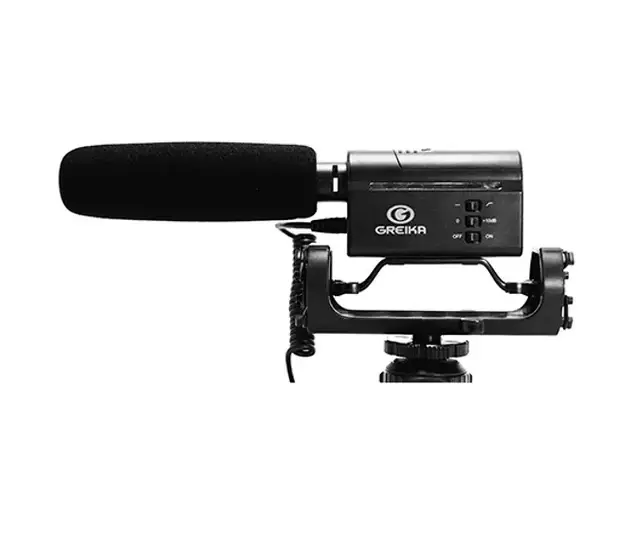 Microfone Direcional Condensador GK-SM10 Greika: Perfeição Sonora para Suas Câmeras