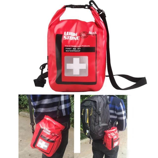 Kit de Primeiros Socorros à Prova d'Água para Acampamentos e Viagens: Saco de Armazenamento de Emergência para Casa, Carro e Atividades ao Ar Livre