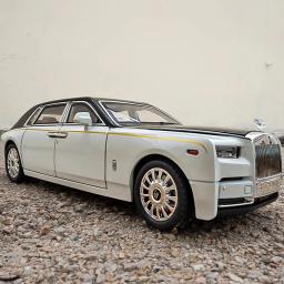 Carro modelo fantasma Rolls-Royce, liga de zinco, brinquedo pull back, carro fundido com som e luz, brinquedos de modelagem realistas 111 - Image 2