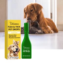 Inseto Repelente Pet Tick Tratamento Gotas, Anti Flea, remoção de piolhos, aliviar a pele coceira, externo Desparasitação Suprimentos, gato - Image 6