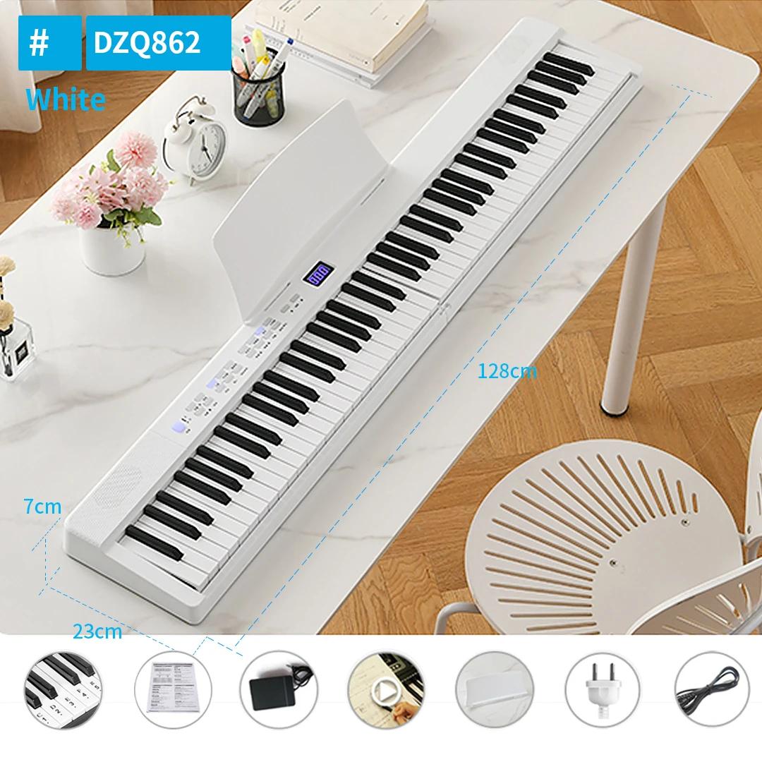 Teclado Piano Digital Dobrável, Controlador Midi, Piano eletrônico, Sintetizador, 88 teclas - Image 1