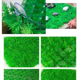 Grama artificial para aquário peixe tanque decoração, macio denso, spliceable planta, decoração de proteção ambiental - Image 3