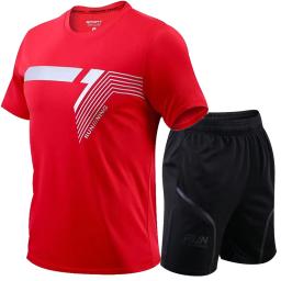 2 pçs/set treino masculino ginásio de fitness badminton esportes terno roupas correndo jogging esporte wear exercício conjunto treino - Image 2