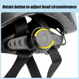 Capacete leve de bicicleta com alça lateral ajustável e chin, acessórios de bicicleta para homens e mulheres adultos, ajuste sugerido, 58-62cm - Image 6