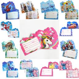 Disney-Aniversário Convites Cartão para Crianças, Decorações, Festa Favors, 14x11cm - Image 1