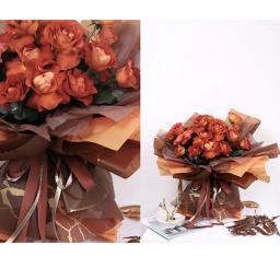 Papel De Embrulho Flor, Borda Dourada, Estilo Coreano, Meia Transparente, Embalagem Do Presente, Florista Buquê, Material De Embrulho, 5Pcs por Pacote - Image 4