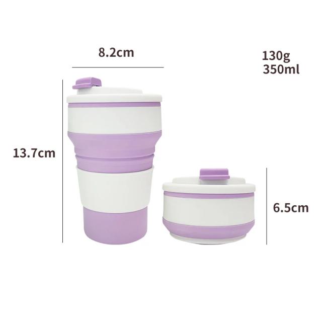 Caneca Dobrável de Silicone Food Grade para Café - Ideal para Viagens e Uso Diário, Melhor Vendedora BPA Livre