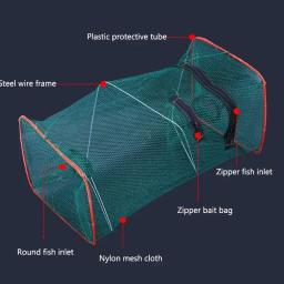 Dobrável Cast Net Fish Cage, equipamento de pesca perfeito para entusiastas ao ar livre, caranguejo, camarão, lagostins, 1Pc - Image 6