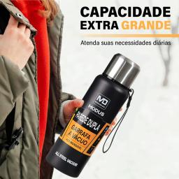 1000/1500ml Garrafa Isolou Vácuo Térmico De Aço Inoxidável Portátil Com Corda Para Viagens E Desportos ao Ar Livre - Image 6