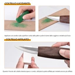 Conjunto de ferramentas de escultura manual, faca de escultura, cortador de madeira, DIY Peeling para iniciantes, 2023, 12pcs - Image 6