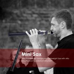 Saxofone Mini bolso para iniciantes, instrumento de 8 furos com acessórios, perfeito para aprender e praticar, 8 buracos - Image 3