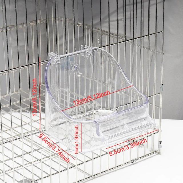 Banheira Multifuncional para Pássaros: Gaiola Suspensa e Tigela Resistente para Papagaios e Animais de Estimação Pequenos