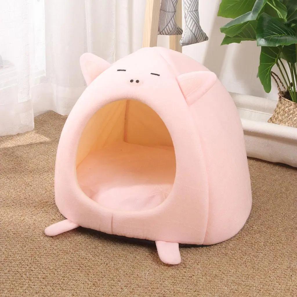 Cama macia do animal de estimação para animais pequenos, Adorável inverno dormindo ninho para gato e cachorro, Bonito - Image 1