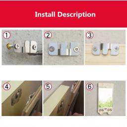 Gancho de porta-retrato, 4 unidades, para trabalho pesado, exibição de fotos, bloqueio de cama, fixadores de parede, conector para móveis - Image 5