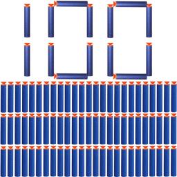 Blue Sucker Head Bullets para Nerf N-strike Elite Series Blasters, Espuma EVA, Refill Dardos, Kids Toy Guns Acessórios, 7,2 cm, 100Pcs - Image 1