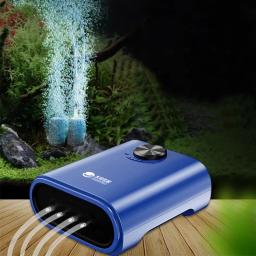 Silencioso aquário oxigênio bomba de ar com válvula de retenção, tanque de peixes, quatro saída, grande oxigenador, compressor aerador, 220V, 14W - Image 1