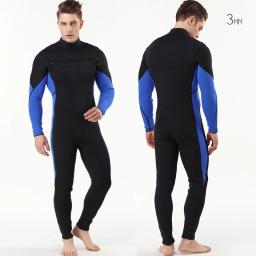 Roupa de mergulho com zíper frontal masculina, roupa de banho de neoprene de 3mm para mergulho, mantém o calor profissional, roupa de mergulho - Image 2