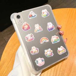 Cute Rainbow Bunny Cartoon Adesivos, Decalques estéticos para bicicleta Garrafa Suitcase Scrapbooking, Etiqueta do presente das crianças, 50Pcs - Image 2