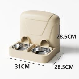 Alimentador Pet automático com armazenamento Bin, tigelas duplas, estação de alimentação, aço inoxidável, Puppy Food Dispenser, cão e gato alimentador - Image 5